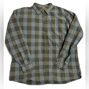 CE Schmidt Shirt Adult XL Blue Plaid Long Sleeve Workwear Button Up Mens